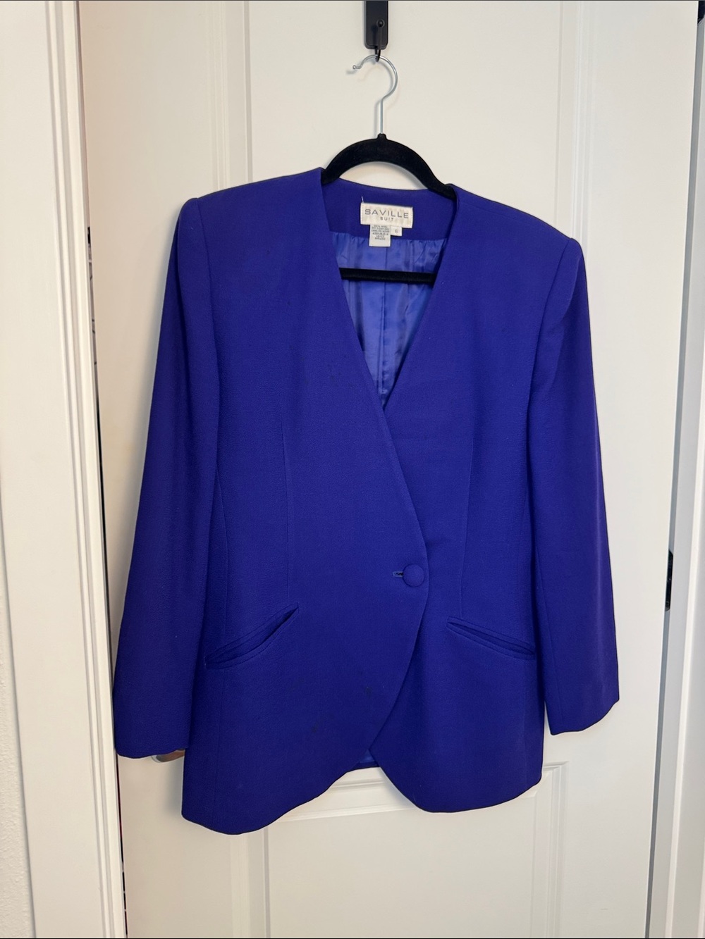 Saville Women's Royal Blue Single-Button Blazer